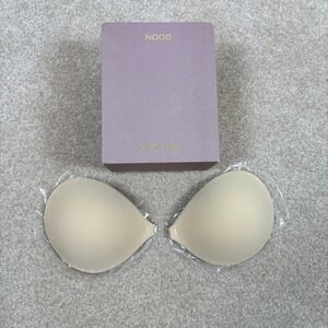 Nood New York Adhesive Push Up Bra B Cup Beige Backless Strapless Reusable New